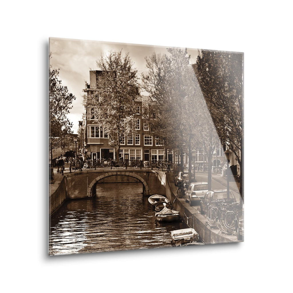 Autumn in Amsterdam IV  | 12x12 | Glass Plaque