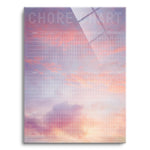 Habit Tracker | Sunset Chore Chart | 12x16 | Glass Plaque