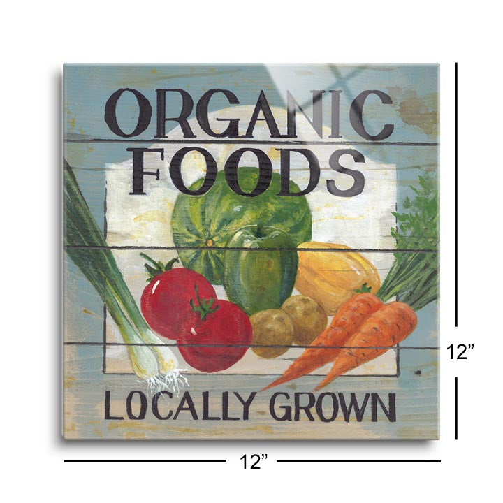 Organic Foods  | 12x12 | Glass Plaque