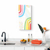 Kids Habit Tracker | Bright Rainbow | 18x36 | Glass Plaque