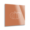 Fall Single Line Pumpkin 2 (1-1) | 8x8 | Glass Plaque