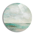 Once in a Blue Moon Morning  | 24x24 Circle | Glass Plaque