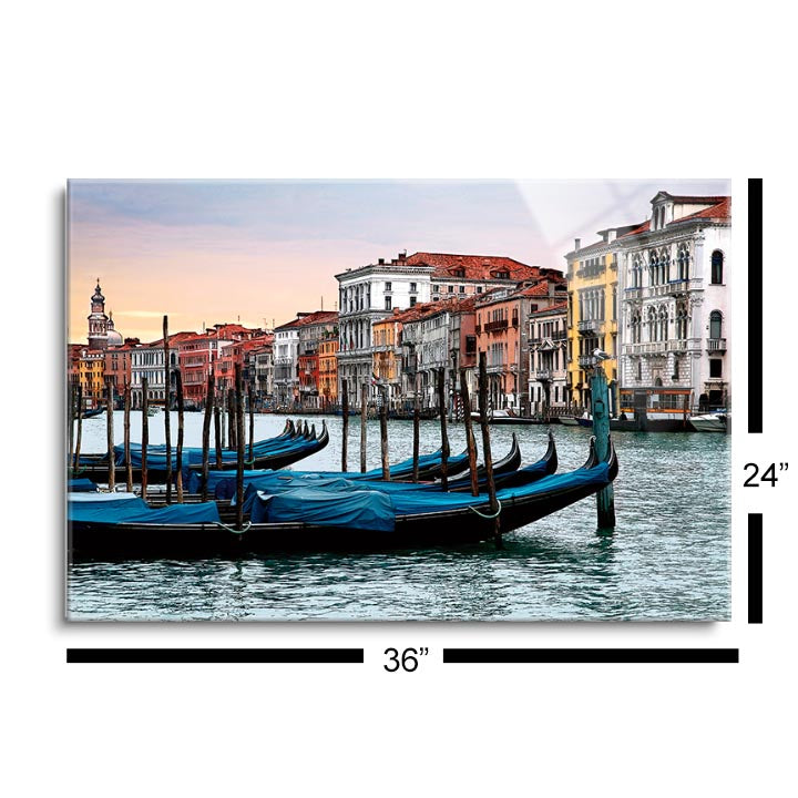 Dawn in Venice  | 24x36 | Glass Plaque