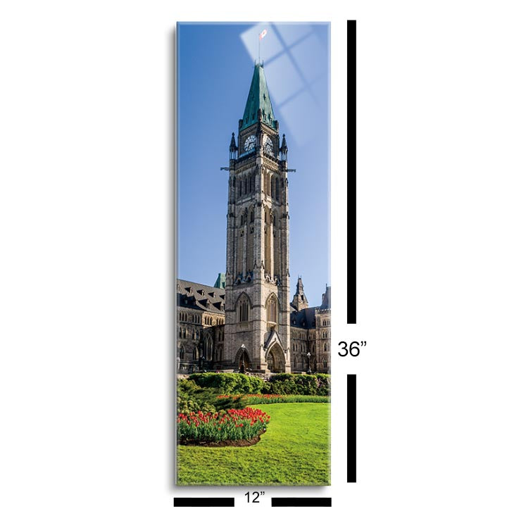 Peace Tower, Parliament, Ottawa, ON  | 12x36 | Glass Plaque
