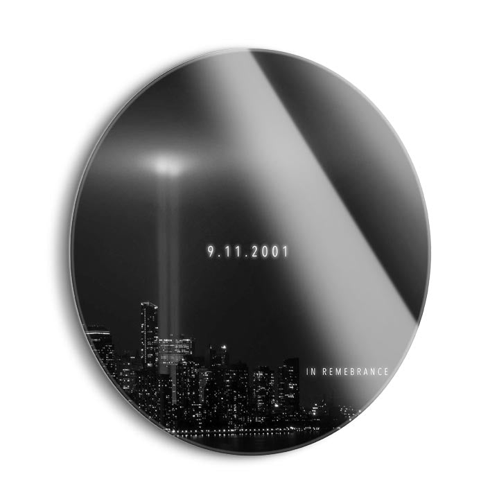 9/11 Memorial 1 (1-1)  | 24x24 Circle | Glass Plaque