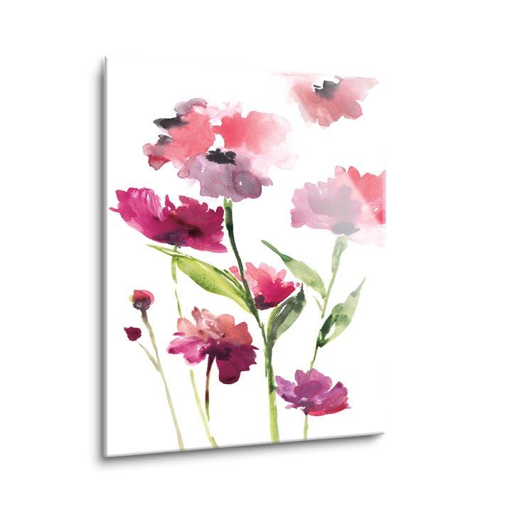 Razzleberry Blossoms  | 12x16 | Glass Plaque