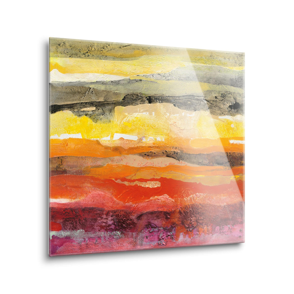 Abstract Layers II  | 24x24 | Glass Plaque