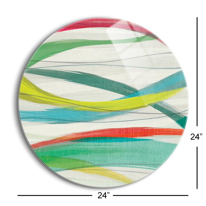 Heatwave I  | 24x24 Circle | Glass Plaque