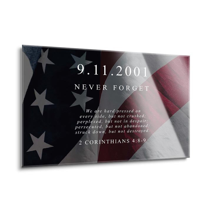 9/11 Memorial 2 (2-3H)  | 24x36 | Glass Plaque