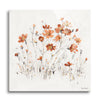 Wildflowers II Orange | 24x24 | Glass Plaque