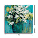 White Lilac Waltz  | 12x12 | Glass Plaque