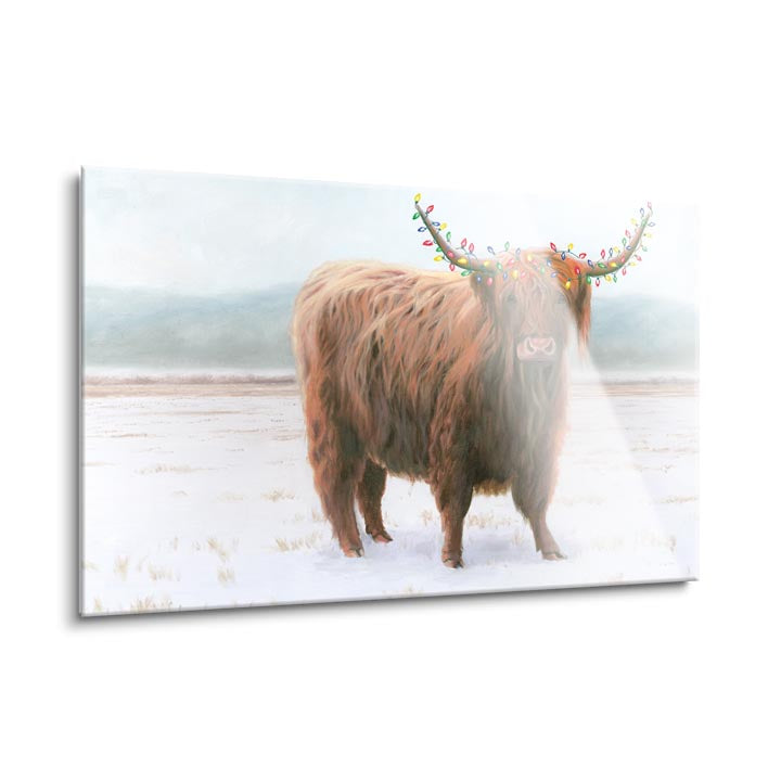 King of the Highland Fields Lights  | 24x36 | Glass Plaque