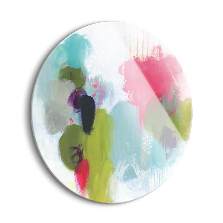 Something Just Like This  | 24x24 Circle | Glass Plaque