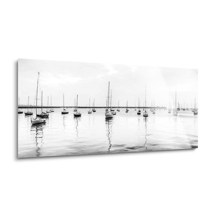 Anchored Sails  | 12x24 | Glass Plaque