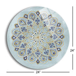 Mediterranean Medallion  | 24x24 Circle | Glass Plaque