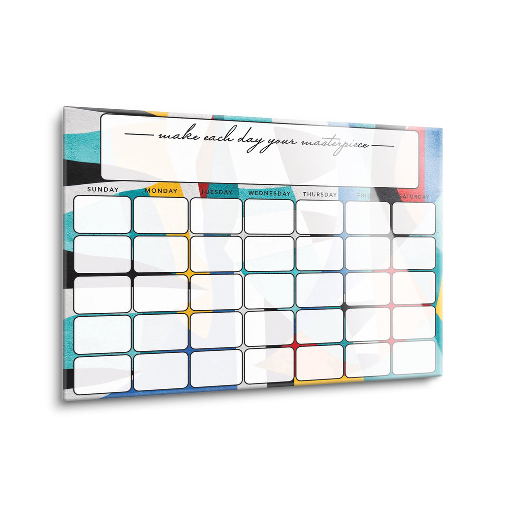 Artsy Calendar | 12x16 | Glass Plaque