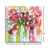 Razzle Dazzle Tulips  | 12x12 | Glass Plaque