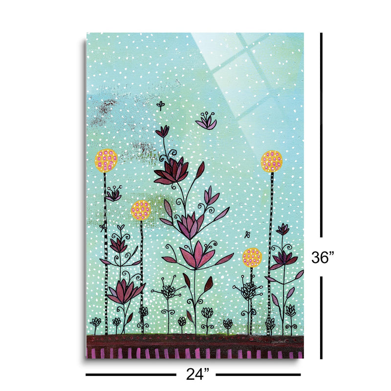 Floral Summer | 24x36 | Glass Plaque
