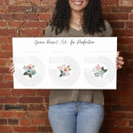 Habit Tracker |Flower Grace Doesn't Ask for Perfection 2 | 12x24 | Glass Plaque