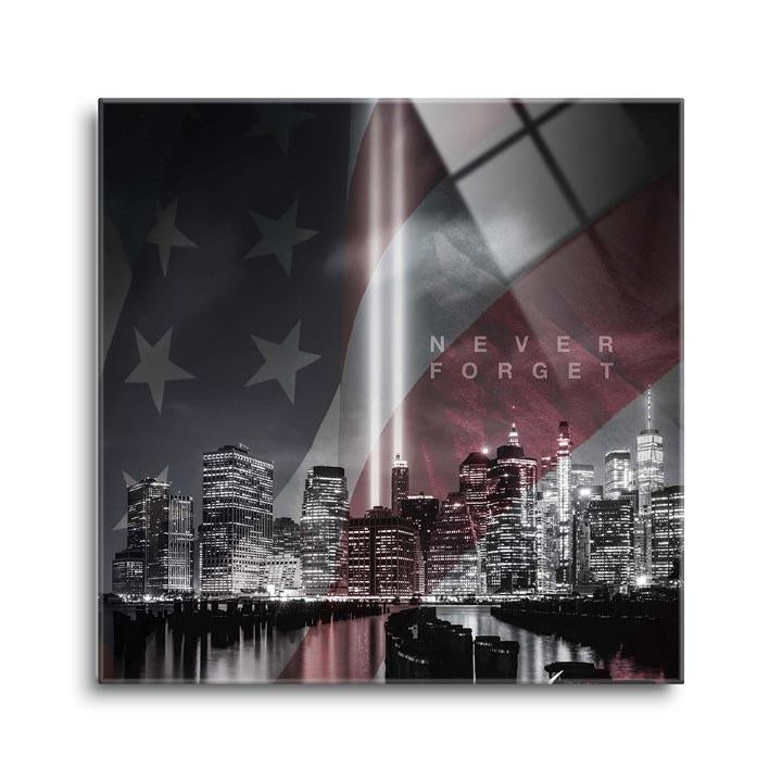 9/11 Memorial 5 (1-1)  | 12x12 | Glass Plaque