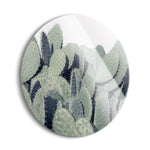 Cacti  | 24x24 Circle | Glass Plaque