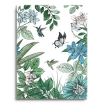 Butterflies and Flowers I | 12x16 | Glass Plaque