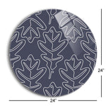 Fall Single Line Pattern 3  | 24x24 Circle | Glass Plaque