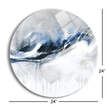 Silver Lining  | 24x24 Circle | Glass Plaque