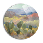 High Desert II  | 24x24 Circle | Glass Plaque