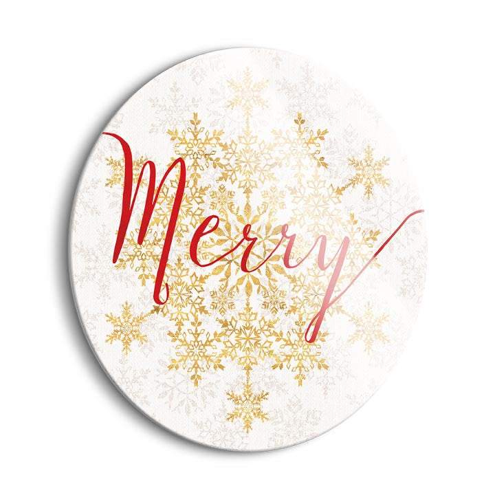 Holiday Charms I  | 24x24 Circle | Glass Plaque