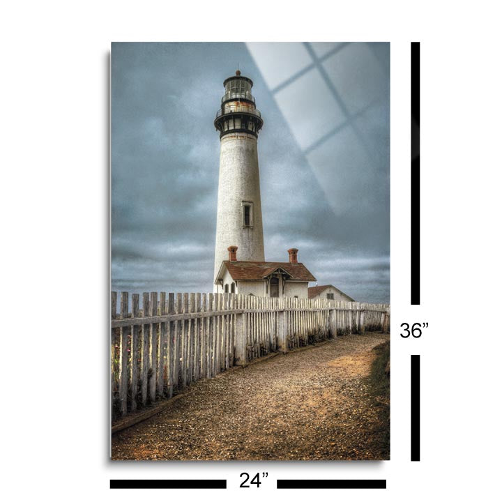 Pigeon Point Lighthouse, CA  | 24x36 | Glass Plaque