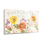 Floursack Autumn IX Sunflowers | 24x36 | Glass Plaque