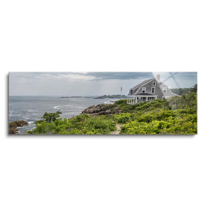 Coastal Cottage  | 12x36 | Glass Plaque