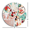 Subtle Flourish  | 24x24 Circle | Glass Plaque