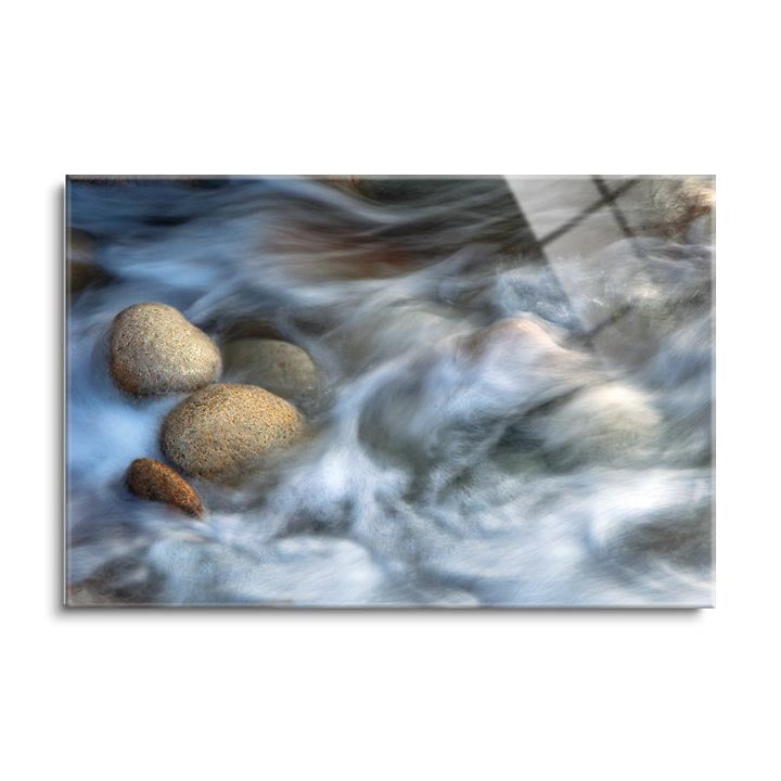Stones and Waves  | 24x36 | Glass Plaque
