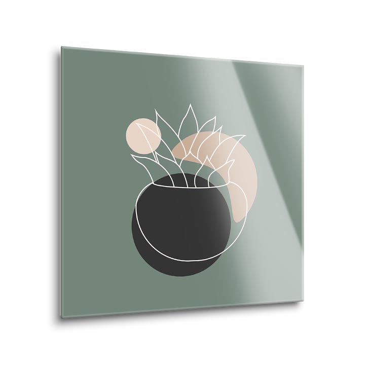 Succulent 3  | 12x12 | Glass Plaque