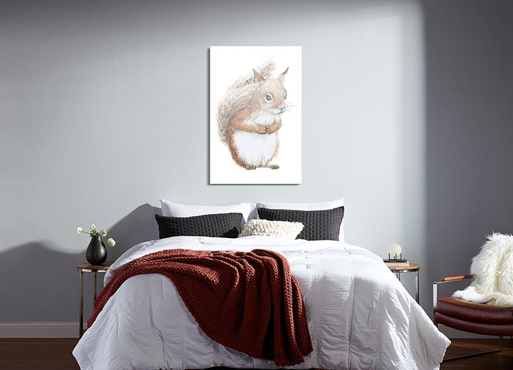 Baby Squirrel  | 24x36 | Glass Plaque