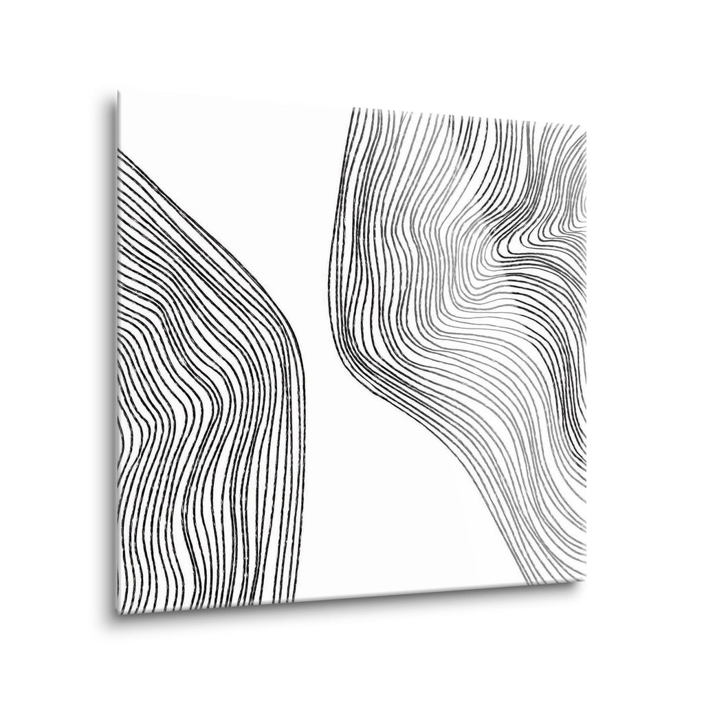 Abstract Fluid Lines 1  | 12x12 | Glass Plaque