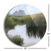 Morning Creekside  | 24x24 Circle | Glass Plaque