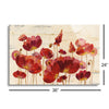 Red Flowers on Marble | 24x36 | Glass Plaque