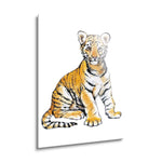 Baby Tiger  | 24x36 | Glass Plaque