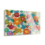 Decorative Flowers | 24x36 | Glass Plaque