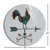 Rural Relic Rooster  | 24x24 Circle | Glass Plaque