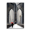Brooklyn Bridge Meets Red  | 24x36 | Glass Plaque