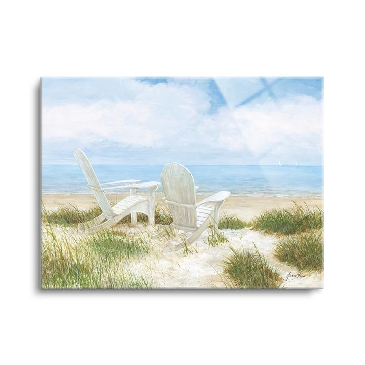 Beach Chairs  | 12x16 | Glass Plaque