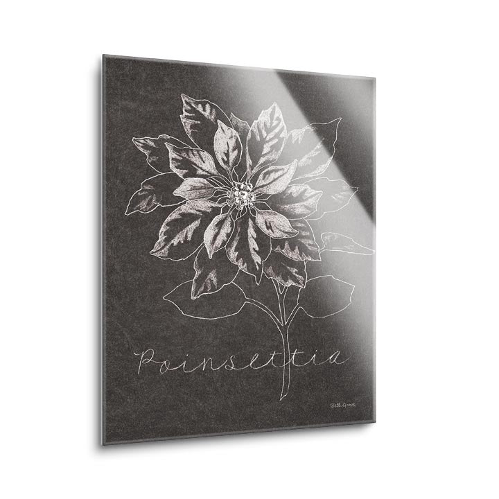 Black and White Chalkboard Christmas IV  | 12x16 | Glass Plaque