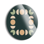 Modern Minimalist 8  | 24x24 Circle | Glass Plaque