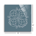 Fall Single Line Pattern 2  | 12x12 | Glass Plaque