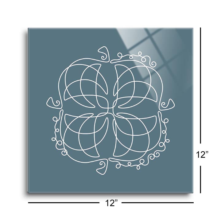 Fall Single Line Pattern 2  | 12x12 | Glass Plaque