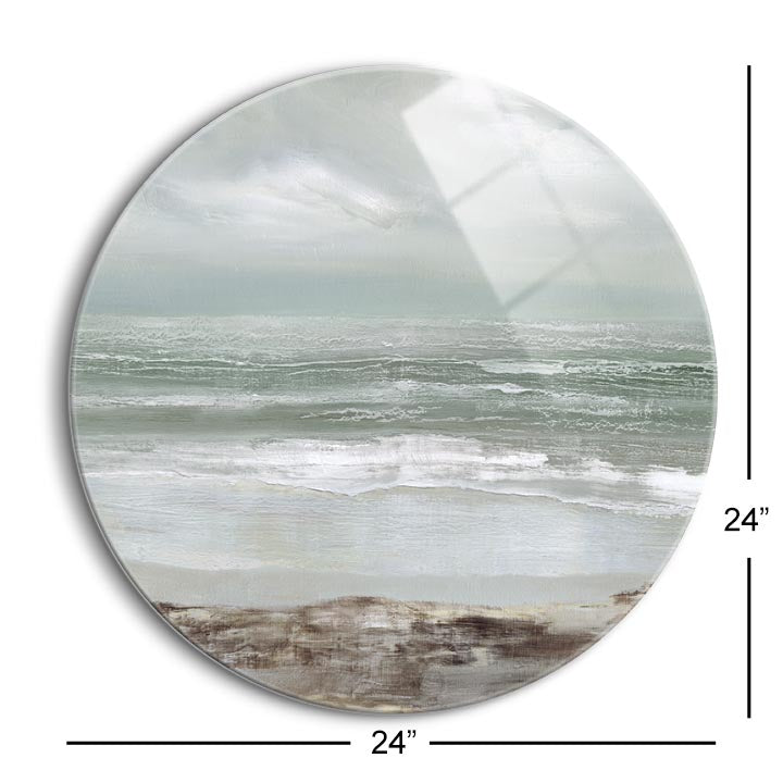 Grey Dawn  | 24x24 Circle | Glass Plaque